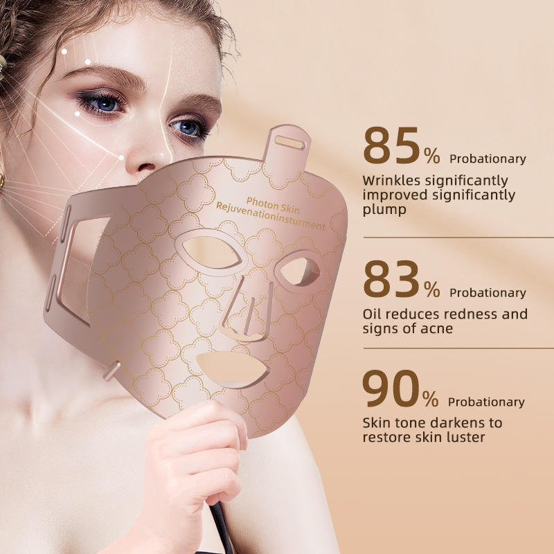 VIRTUAL INSTITUT™ - Masque de soin du visage LED en silicone, 8 couleurs, pour une beauté éclatante. Masque de luminothérapie infrarouge rouge.