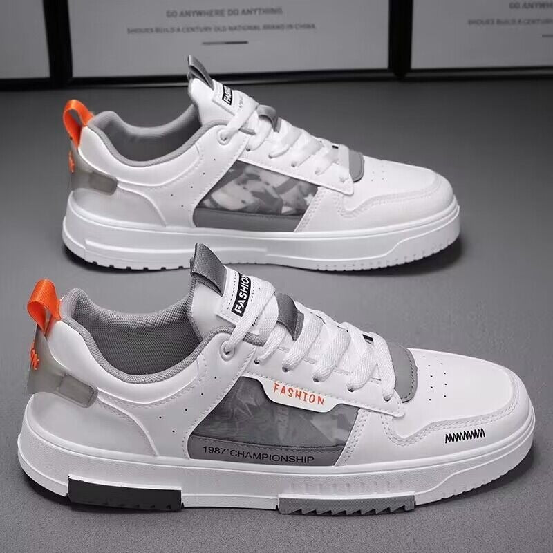 THEMEASHOP™ HOMME- Chaussures blanches respirantes pour hommes et étudiants, chaussures de sport et de loisirs