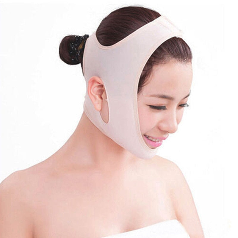 THEMEASHOP™ FEMME- Masque visage fin et délicat, bandage amincissant, ceinture de soin du visage, redessine et lifte, réduit le double menton, bande amincissante pour le visage
