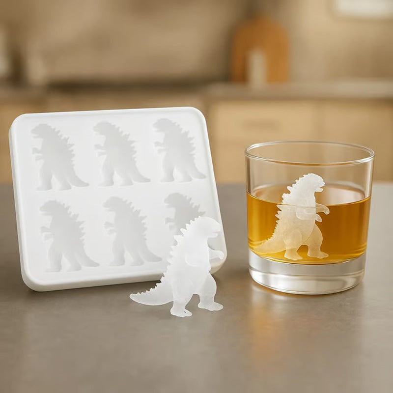 THEMEASHOP™ MAISON- Moule à glace Godzilla : Moule de cuisine en silicone pour pâtisserie, bougies, savons, bacs à glaçons, décoration et cadeaux