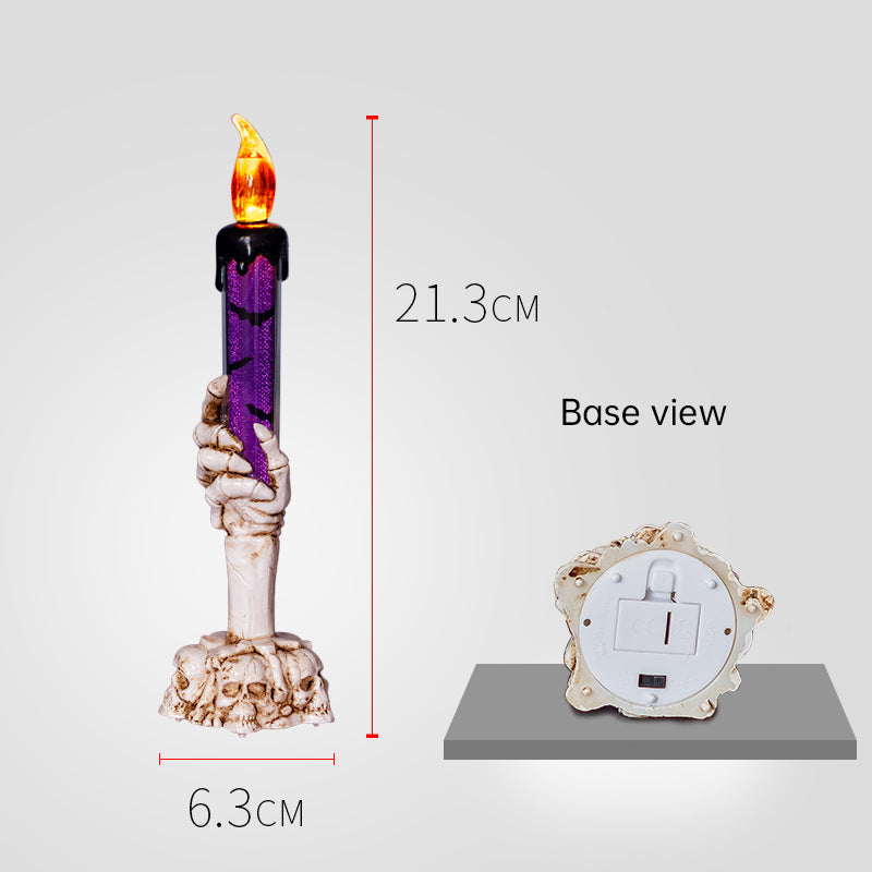 THEMEASHOP™- Halloween Prop Tears, Smokeless Electronic Skull, Candle Lamp, Ghost House, Secret Room Theme Party Scene Decoration