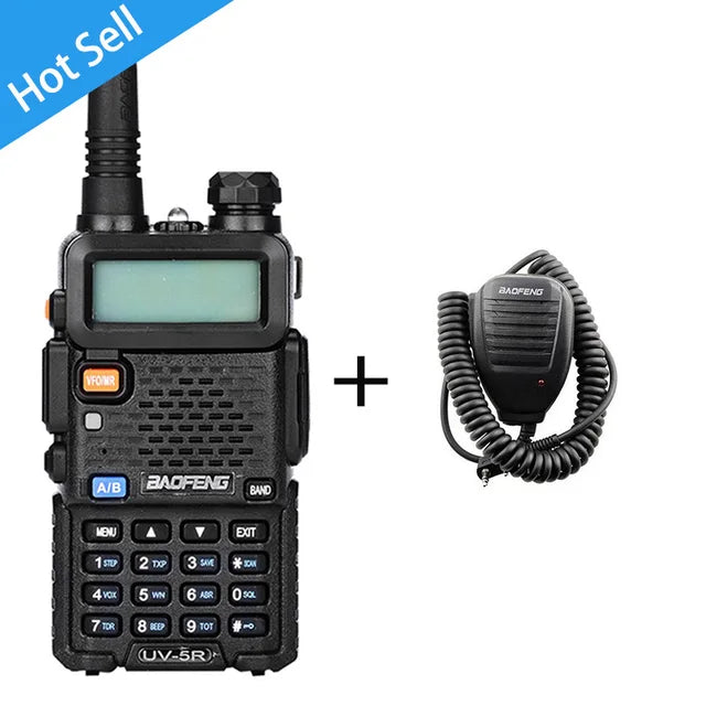 THEMEASHOP™ EXTÉRIEUR-  Talkie-walkie BaoFeng UV-5R, radio CB professionnelle Baofeng UV5R, émetteur-récepteur 128 canaux 5 W VHF et UHF portable UV 5R pour la chasse