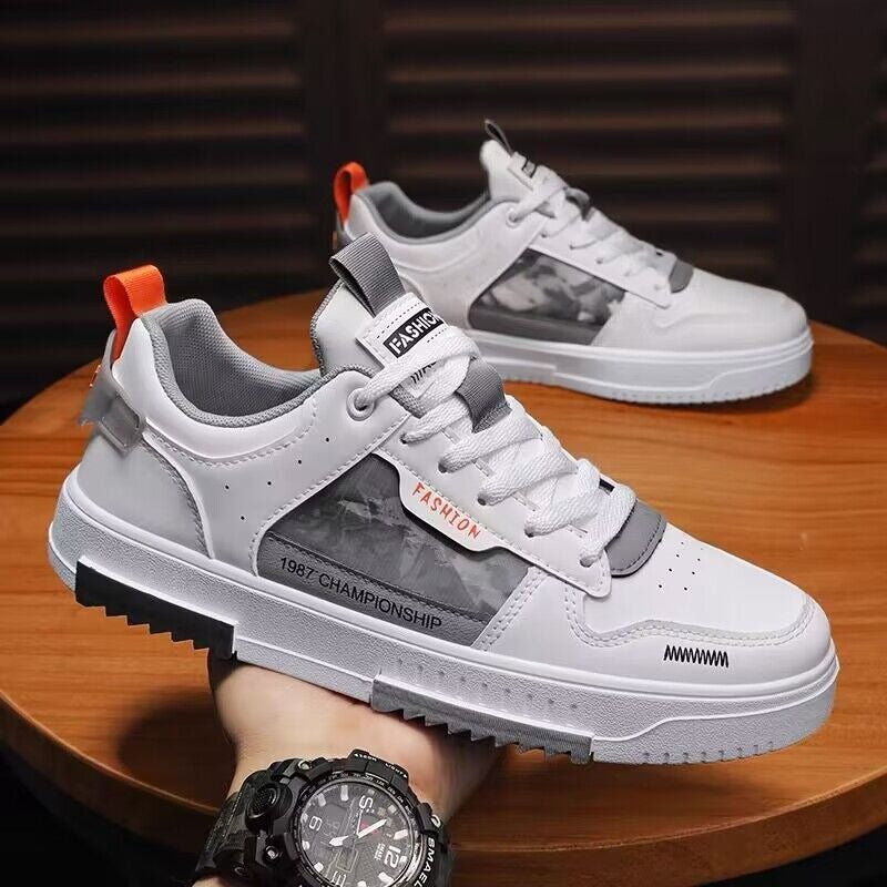 THEMEASHOP™ HOMME- Chaussures blanches respirantes pour hommes et étudiants, chaussures de sport et de loisirs