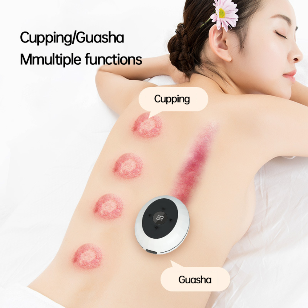 THEMEASHOP™ ÉPICERIE- Appareil de ventouses électrique intelligent à 12 niveaux, sans fil, pour usage domestique. Drainage indolore des méridiens. Soins de santé