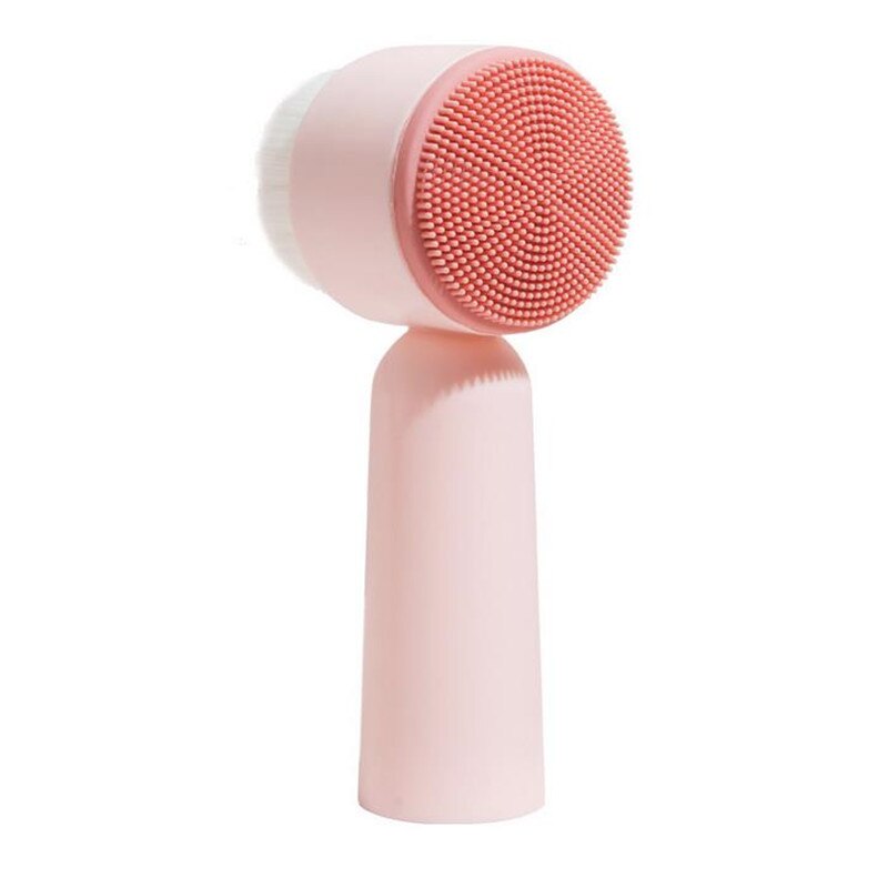 VIRTUAL INSTITUT™ - Brosse nettoyante visage portable double face en silicone, poils doux, brosse de massage et de lavage du visage, outil de soin de la peau pour éliminer les points noirs, référence 20#42