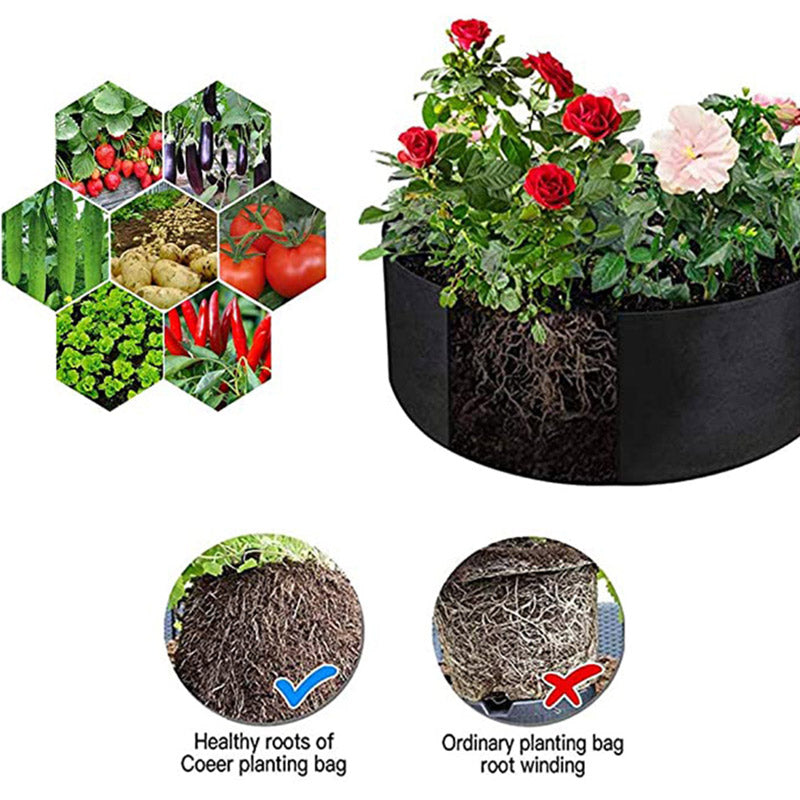 ESTHEMEA HOME- Pot de culture en tissu, jardinière d'extérieur, sac de plantation, sac de jardinage en feutre, pot de jardin, conteneur de plantation