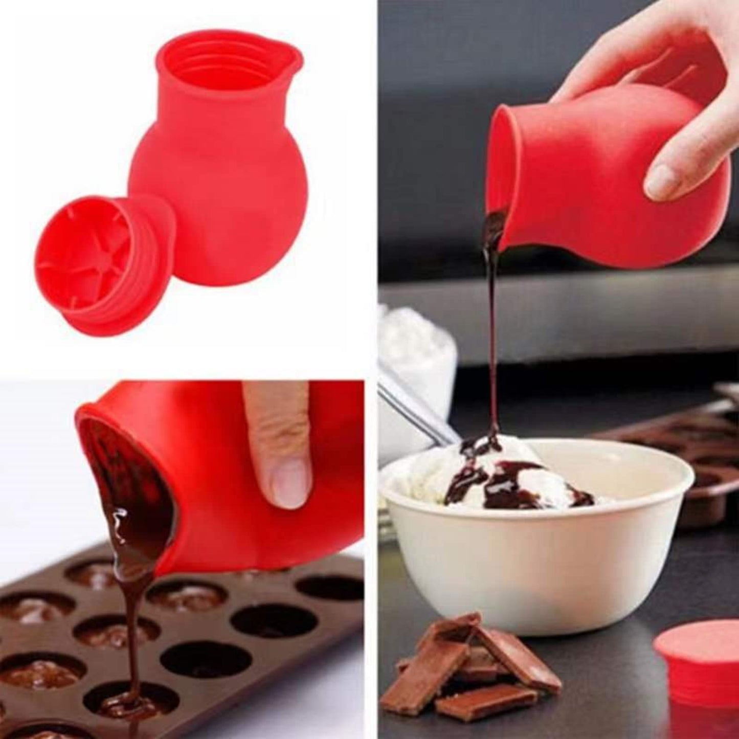 ESTHEMEA HOME- ustensile de pâtisserie, pot à fondre le chocolat en silicone