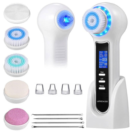 VIRTUAL INSTITUT™ - 3 In 1 Electric Facial Cleaner Sonic Vibration Facial Brush Machine Waterproof Facial Cleansing Brush