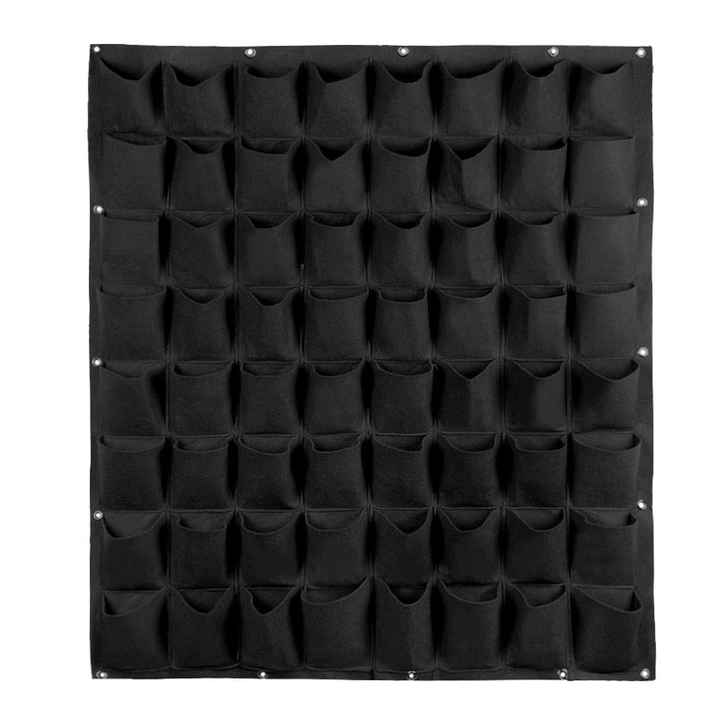 THEMEASHOP™ EXTÉRIEUR- Sacs de plantation muraux 4/9/18/49/72 poches, jardinière verte pour potager vertical, sac de culture pour légumes, fournitures pour la maison