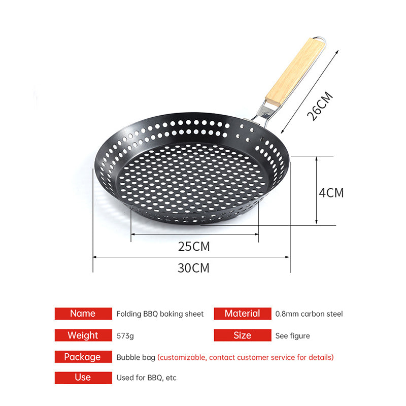 ESTHEMEA HOME- Plaque de cuisson pliable pour légumes de camping, barbecue, panier à barbecue antiadhésif circulaire