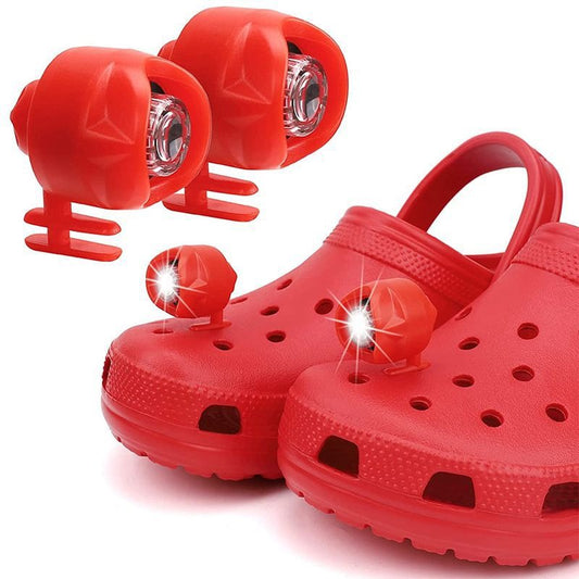 Lampe frontale rechargeable en plastique pour chaussures à trous de crocodile, lampe de camping pour chaussures de marche