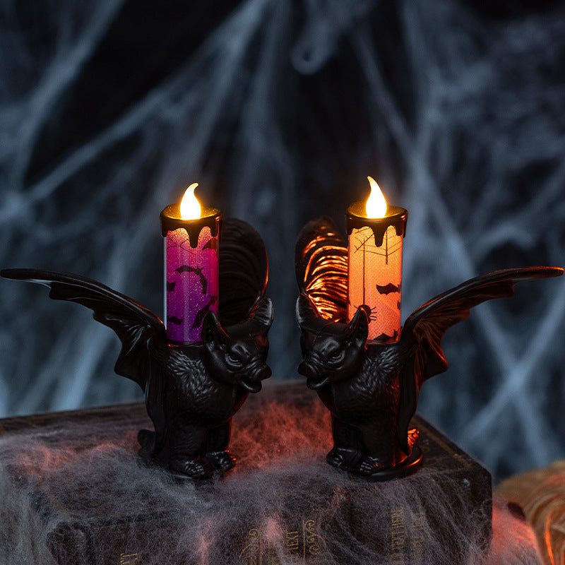 THEMEASHOP™-  Halloween Decorative Candle Night Light, Halloween Decoration Prop, Candle Holder Ornament, LED Electronic Candle, Party Prop