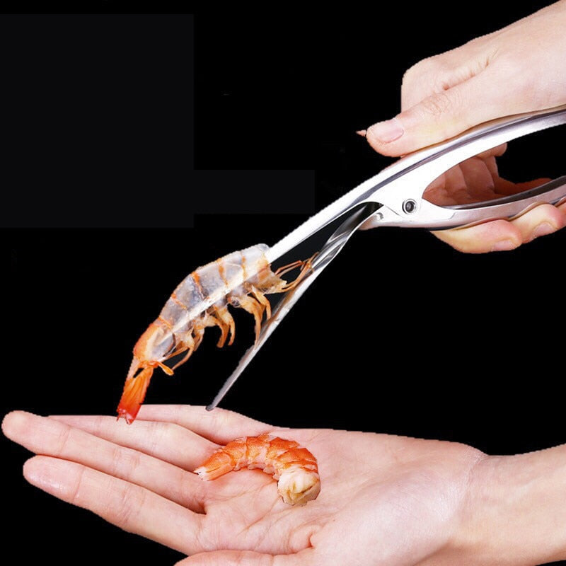 THEMEASHOP™ MAISON - Éplucheur de crevettes, appareil de cuisine portable en acier inoxydable, déveineur de crevettes, outil pratique pour homards et couteaux de pêche