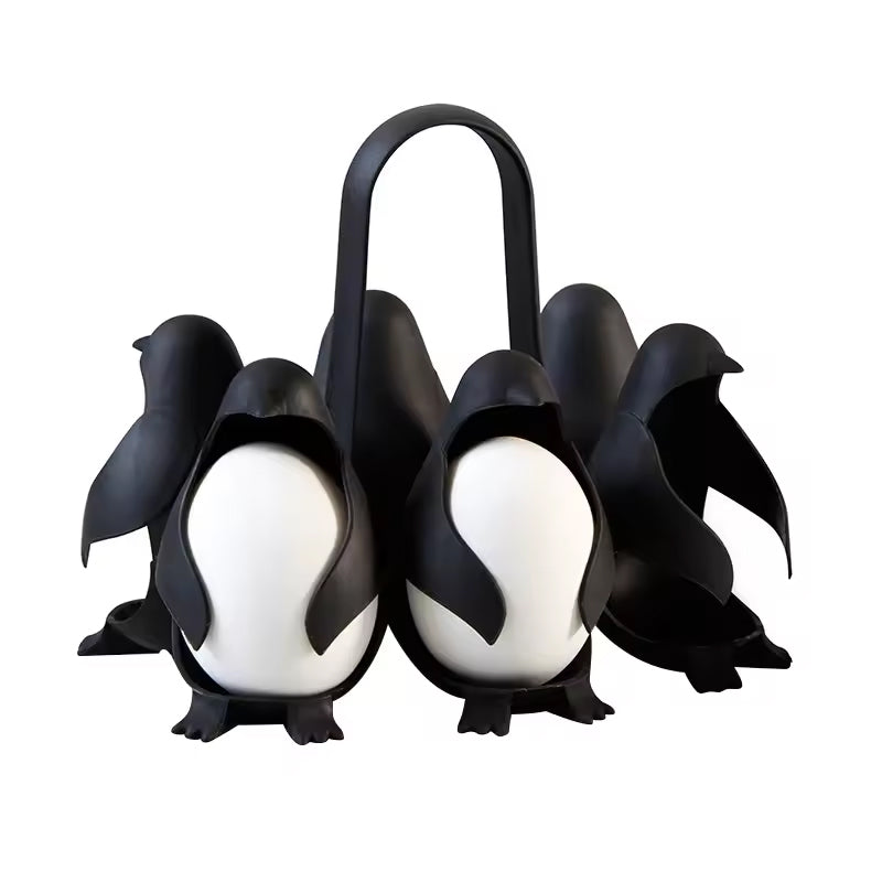 THEMEASHOP™ MAISON-  Cuiseur à œufs multifonctionnel en forme de pingouin avec support de rangement pour réfrigérateur