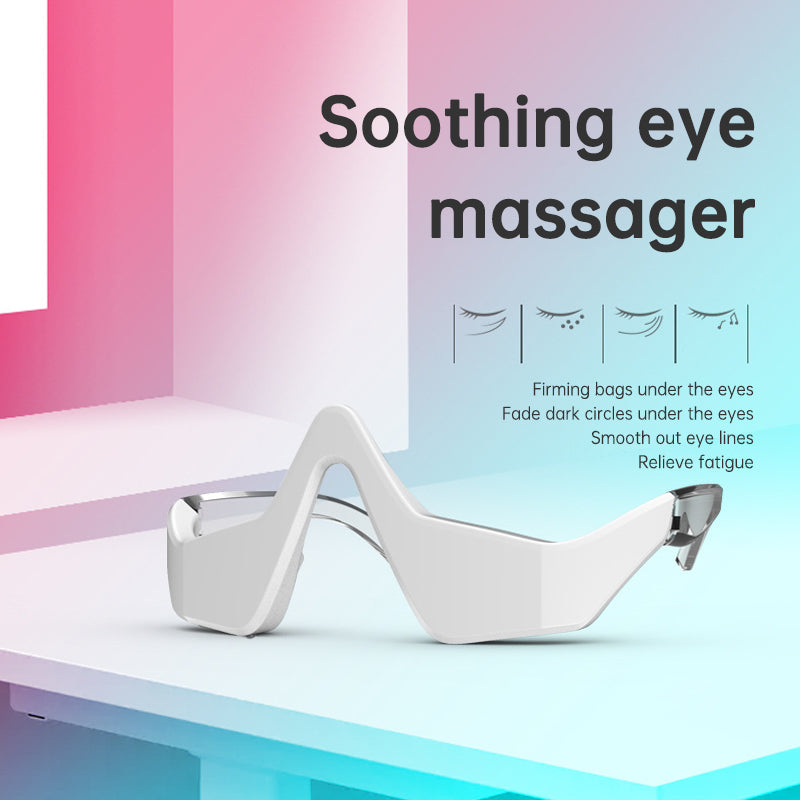 VIRTUAL INSTITUT™ - Appareil de luminothérapie LED rouge, masseur oculaire EMS à micro-courant anti-âge et vibrations 3D pour atténuer les rides et les cernes.