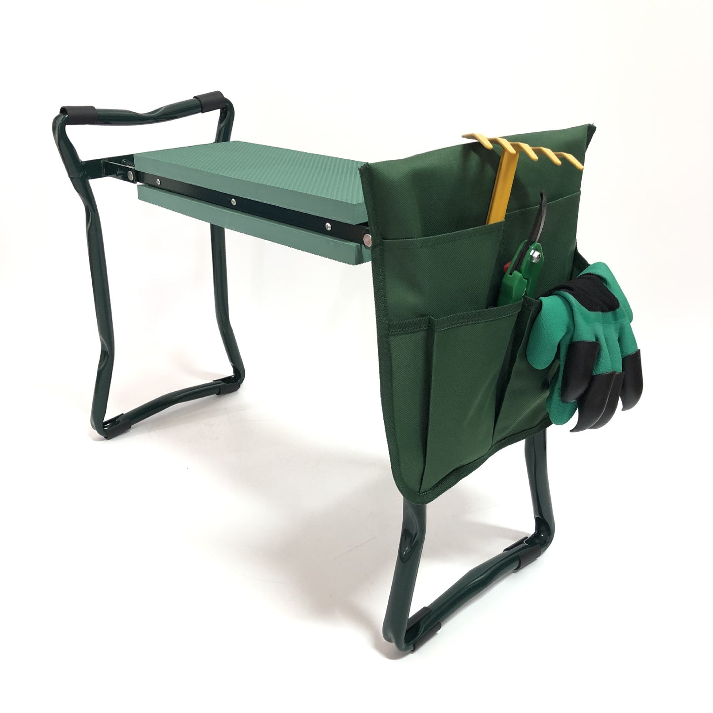 THEMEASHOP™ EXTÉRIEUR-  Tabouret de jardin à genoux avec grand ensemble d'outils, tabouret pliant de jardin, coussin de jardin en EVA