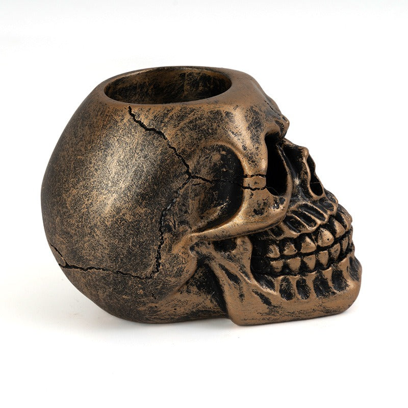 THEMEASHOP™-  Skeleton candle holder resin ornament