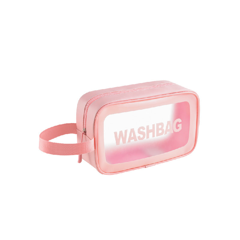 THEMEASHOP™ ÉPICERIE- Trousse de toilette transparente en PU, sac de bain imperméable, trousse de rangement translucide en TPU, trousse cosmétique