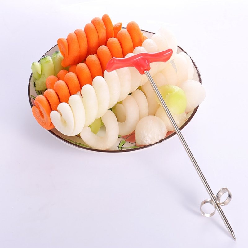 THEMEASHOP™ MAISON- Couteau spiraliseur à légumes, hachoir à salade pour pommes de terre, carottes et concombres, trancheuse à spirale facile, outil de cuisine