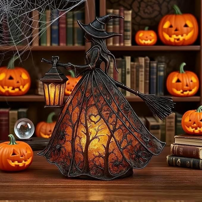THEMEASHOP™- Halloween Witch Lamp Decorative Table Light for Halloween Decoration
