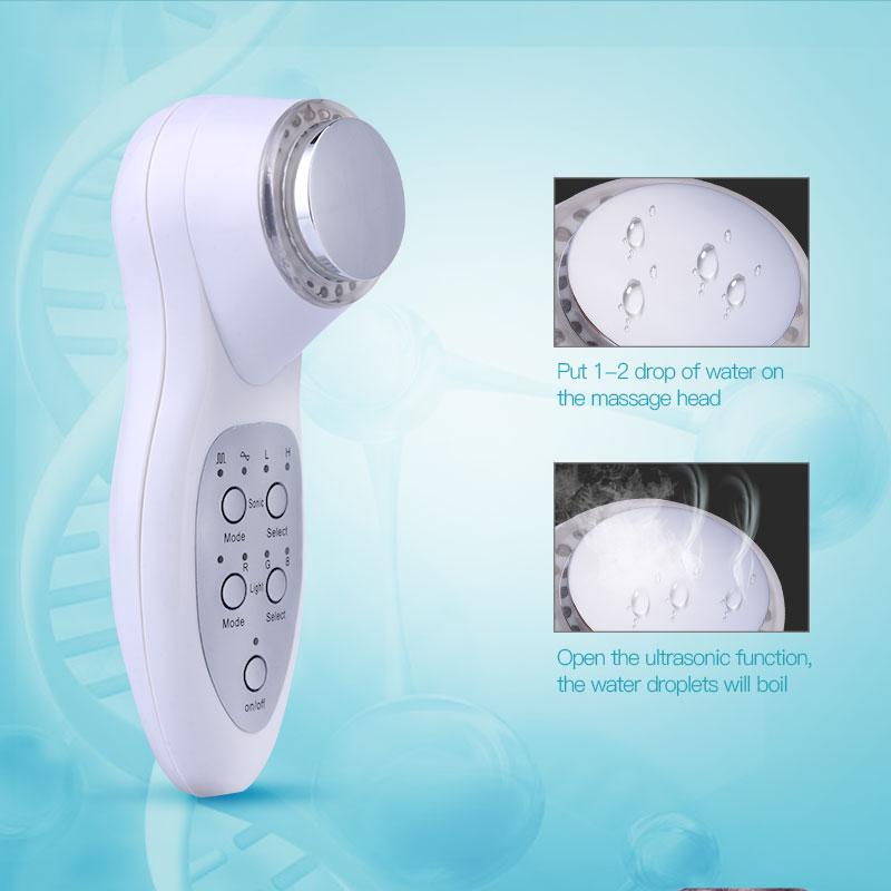 VIRTUAL INSTITUT™ -Appareil portable anti-âge à lumière LED 7 couleurs pour un rajeunissement photonique en profondeur, soin du visage par ultrasons et massage facial