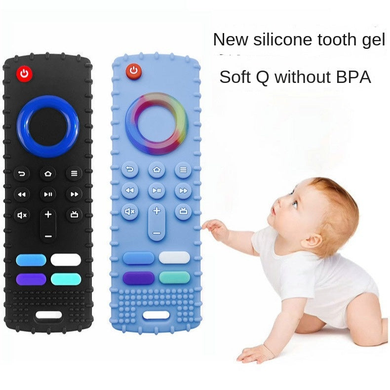 THEMEASHOP™ ENFANT-  bâtonnet de massage dentaire pour bébé avec télécommande, gel dentaire en silicone anti-aliments et barre de massage des mains.