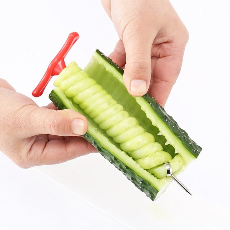 THEMEASHOP™ MAISON- Couteau spiraliseur à légumes, hachoir à salade pour pommes de terre, carottes et concombres, trancheuse à spirale facile, outil de cuisine