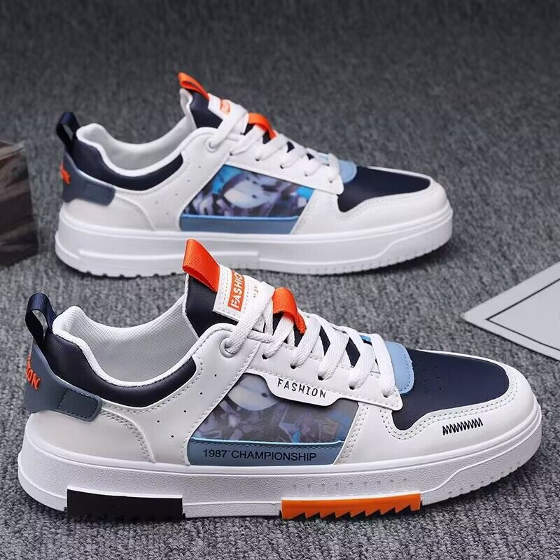 THEMEASHOP™ HOMME- Chaussures blanches respirantes pour hommes et étudiants, chaussures de sport et de loisirs