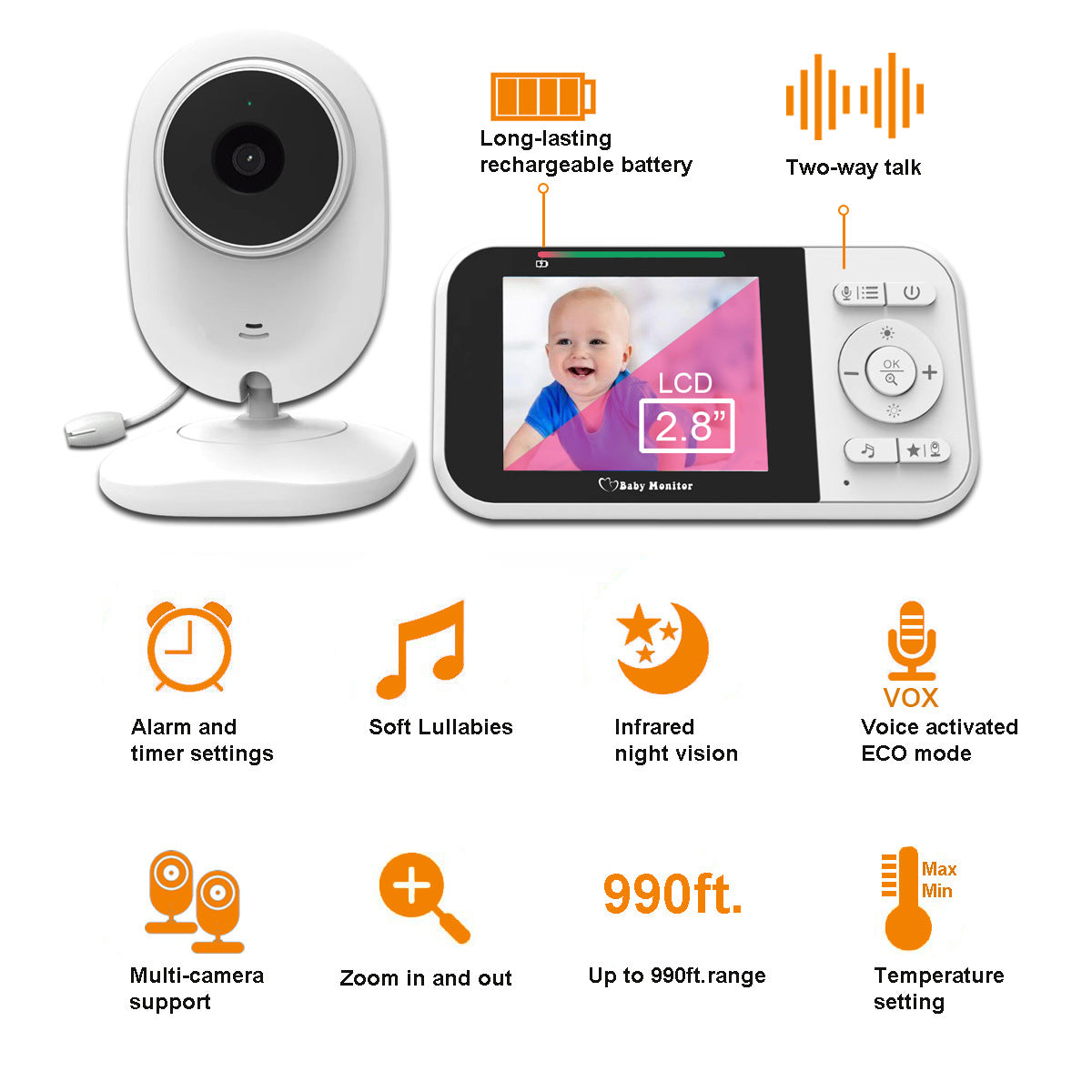 2.8 BAE'B monitor - camera de sécurité enfant
