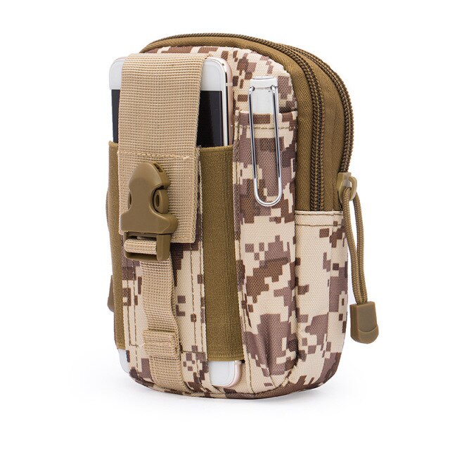 Sac banane homme, pochette étanche, ceinture militaire, système Molle, nylon, portefeuille pour téléphone portable, sac de voyage