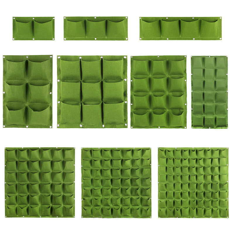 THEMEASHOP™ EXTÉRIEUR- Sacs de plantation muraux 4/9/18/49/72 poches, jardinière verte pour potager vertical, sac de culture pour légumes, fournitures pour la maison