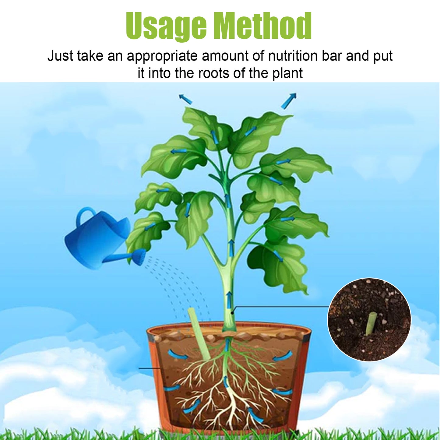 ESTHEMEA HOME- Bâtonnet catalyseur pour plantes MoonSpry, engrais pour la croissance des bourgeons, des cheveux et des racines des plantes, fruits et légumes en pot