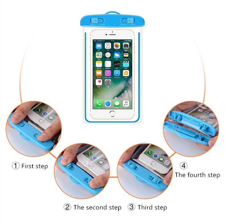 THEMEASHOP™ EXTÉRIEUR-  Waterproof Case for Samsung Galaxy s8 J5 s4 s5 s6 s7 Grand Prime Case Underwater Luminous Pouch Cas