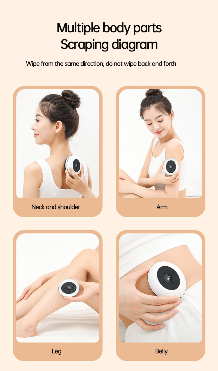 THEMEASHOP™ ÉPICERIE- Appareil de ventouses électrique intelligent à 12 niveaux, sans fil, pour usage domestique. Drainage indolore des méridiens. Soins de santé