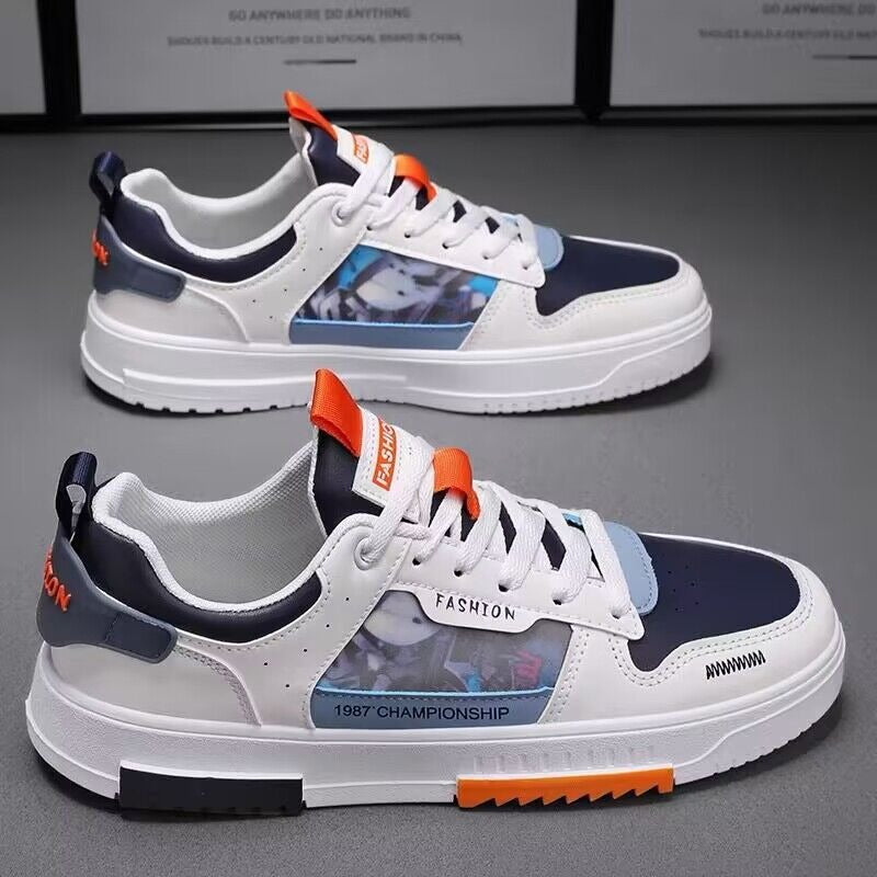 THEMEASHOP™ HOMME- Chaussures blanches respirantes pour hommes et étudiants, chaussures de sport et de loisirs