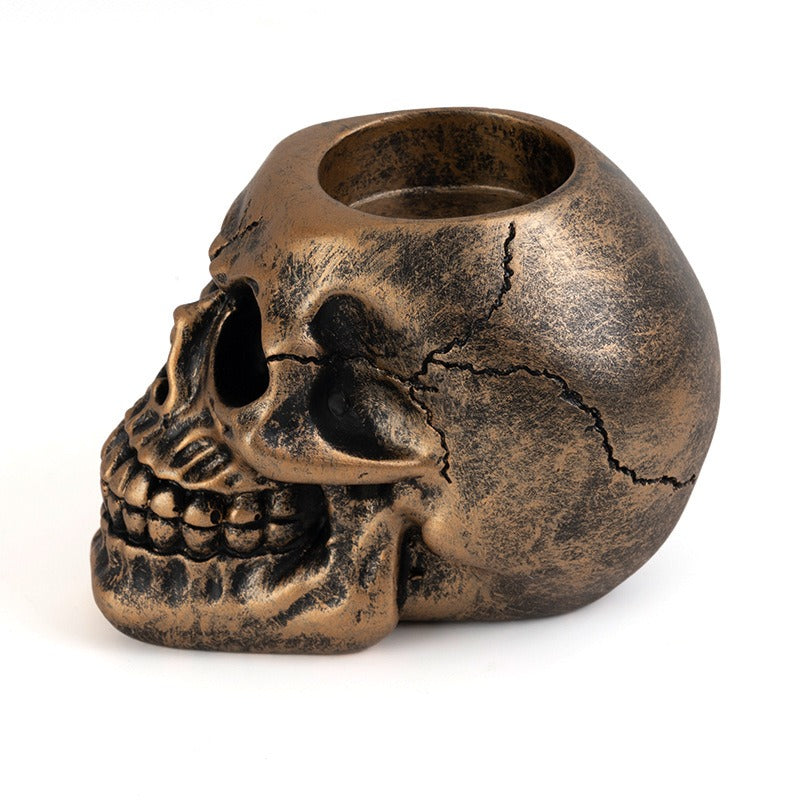 THEMEASHOP™-  Skeleton candle holder resin ornament