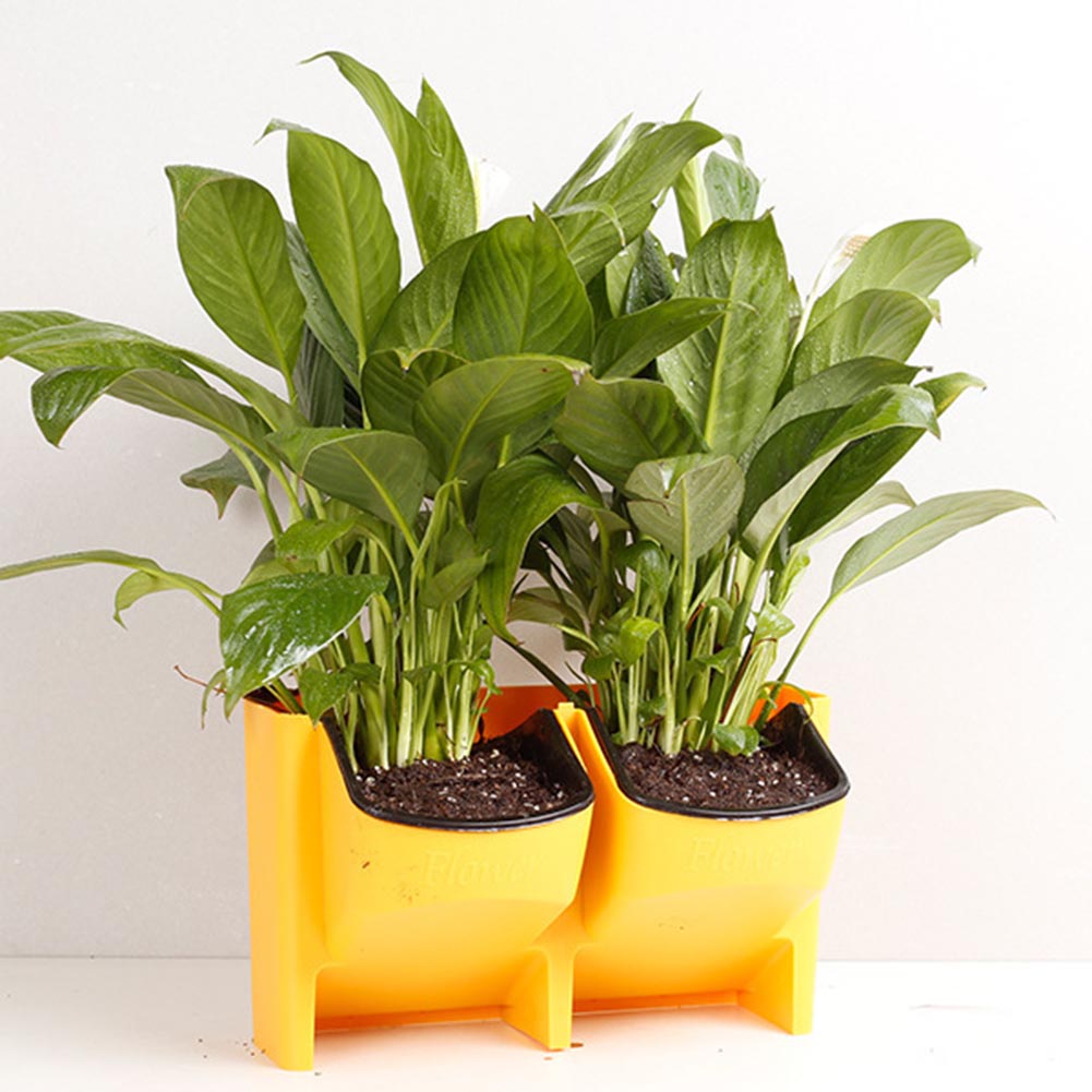 Pot de fleurs à arrosage automatique, empilable, vertical, à suspendre au mur, durable, pour jardin ou balcon (UYT Shop)