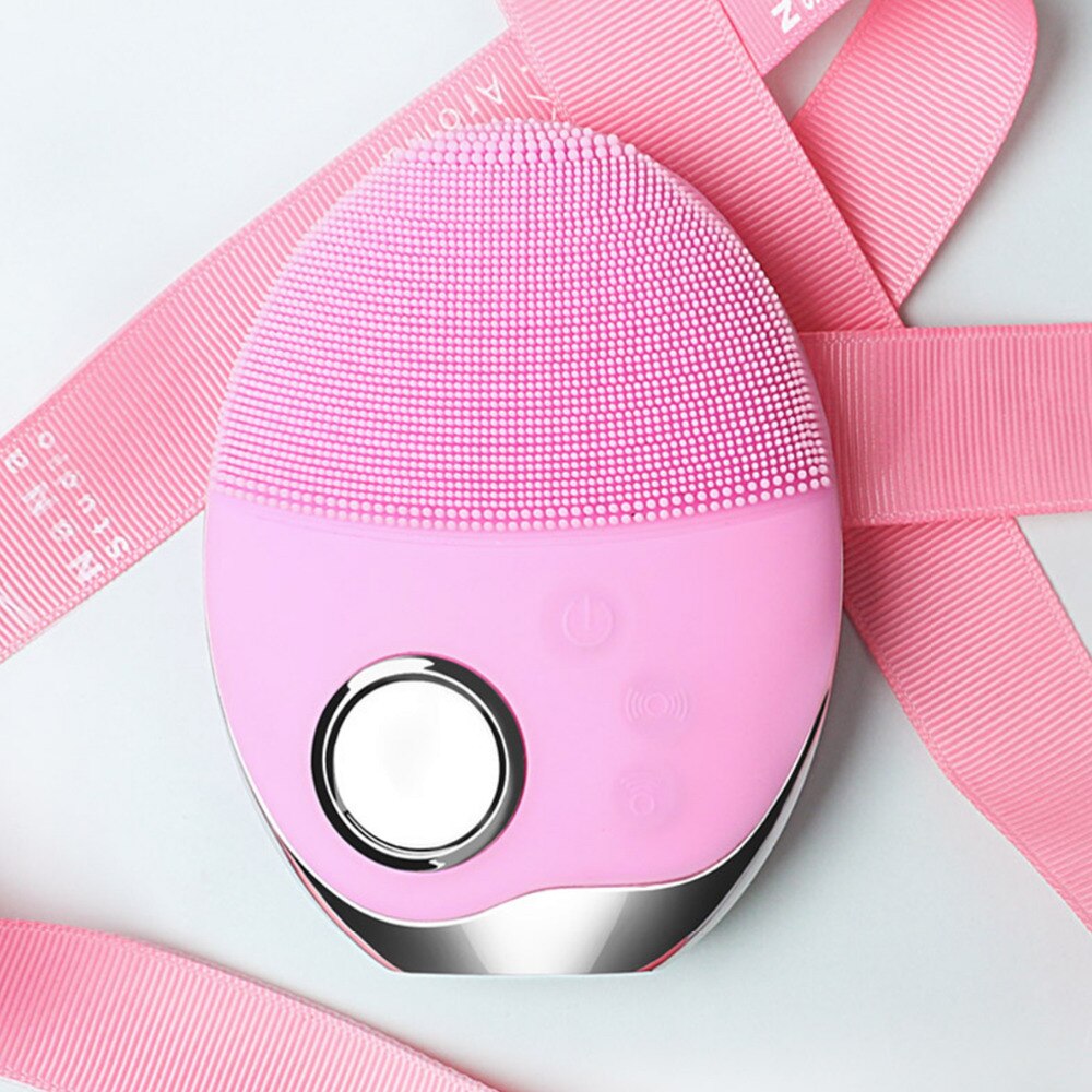 VIRTUAL INSTITUT™ -  Nettoyeur facial en silicone à charge sans fil pour photothérapie, rajeunissement de la peau, démaquillage par photothérapie, appareil de nettoyage en profondeur du visage