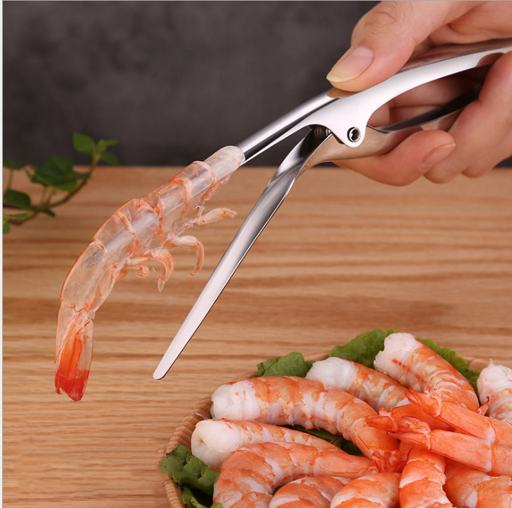 THEMEASHOP™ MAISON - Éplucheur de crevettes, appareil de cuisine portable en acier inoxydable, déveineur de crevettes, outil pratique pour homards et couteaux de pêche