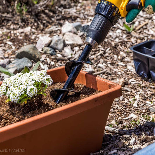 ESTHEMEA HOME- Tarière de jardin à spirale, foret à tige hexagonale pour planter des bulbes et des fleurs - Outil de forage pour jardinage, plates-bandes et plantations