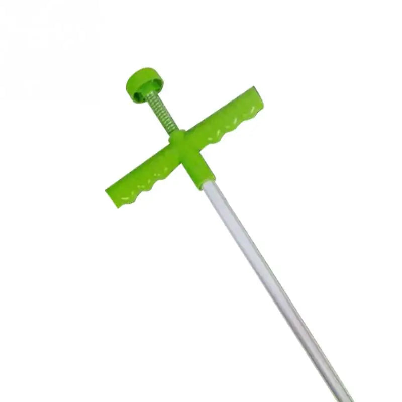 Désherbeur manuel portable à long manche en aluminium, léger et facile à utiliser, pour jardin et pelouse.