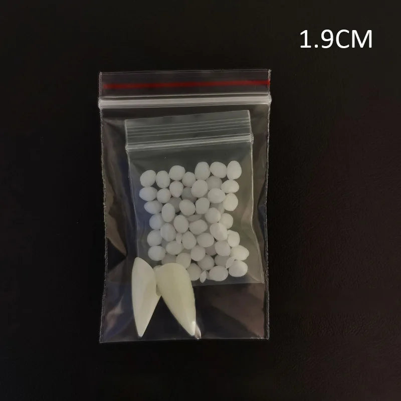 THEMEASHOP™- halloween party Fangs Decoration DIY Halloween Resin vampire teeth Props Horror 5g glue friends gifts Cosplay witch false fangs