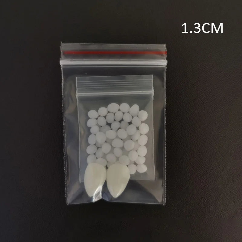 THEMEASHOP™- halloween party Fangs Decoration DIY Halloween Resin vampire teeth Props Horror 5g glue friends gifts Cosplay witch false fangs