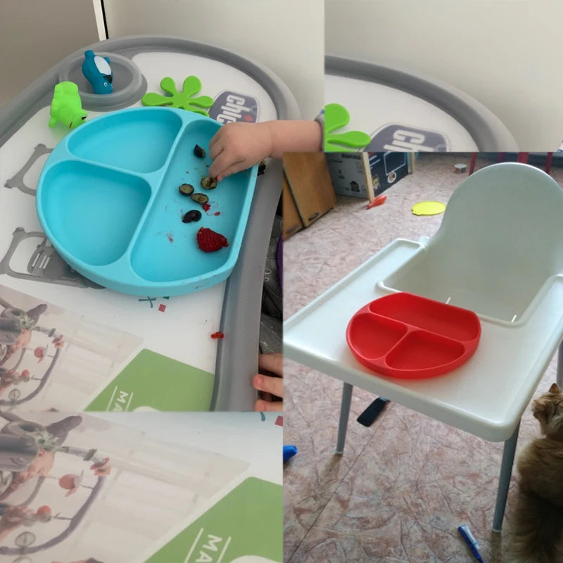 Sucker Bowl BAE'B-  assiette en silicone à compartiments