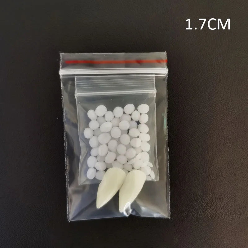 THEMEASHOP™- halloween party Fangs Decoration DIY Halloween Resin vampire teeth Props Horror 5g glue friends gifts Cosplay witch false fangs