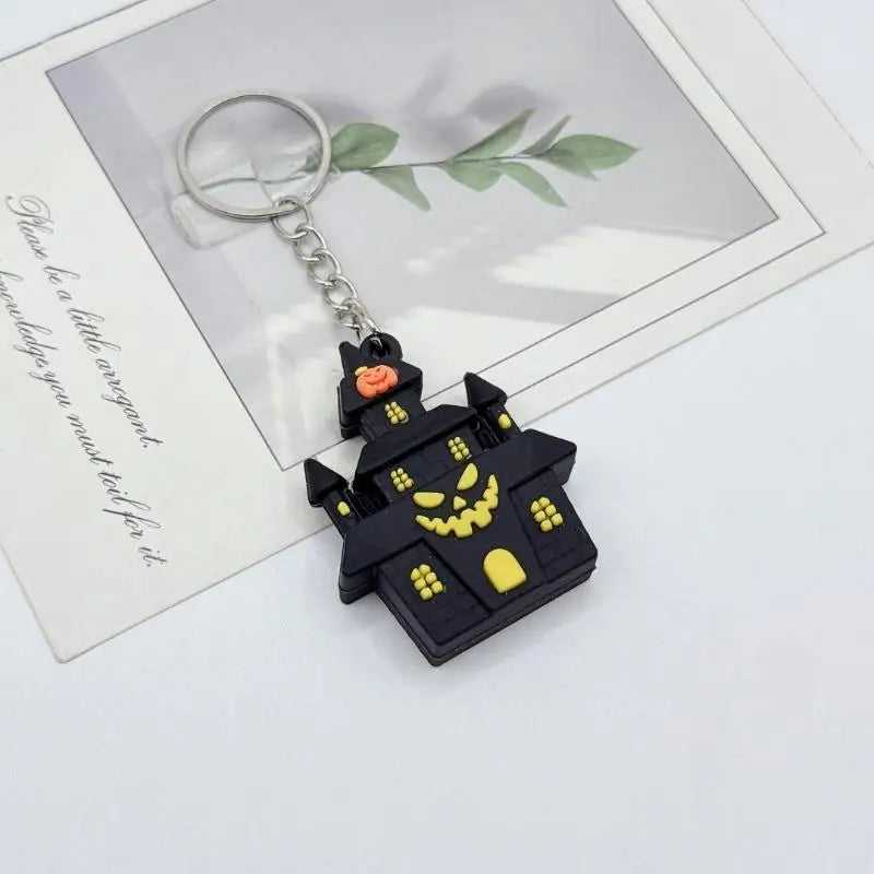 THEMEASHOP™- Halloween Decor Keychain Cute Cat Bat Spider Black Animal Funny Key Ring for DIY Craft Bag Accessory Gift