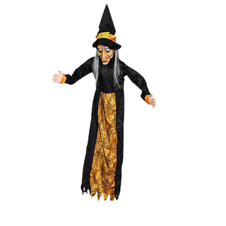 THEMEASHOP™-  Halloween Witch Ghost Decor Horror Pendant Glowing Prank Props Electric Toys Haunted House Bar Club Home Festival Decoration