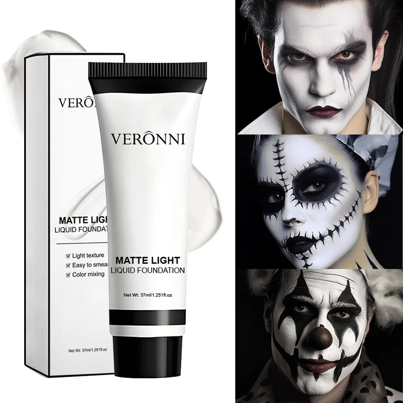 THEMEASHOP™- Halloween Pure White Makeup Foundation Mixable Pure White Foundation Adjuster Concealer Face Paint Makeup Clown COS Carnival