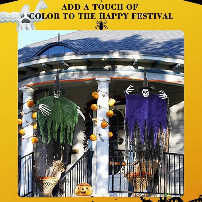 THEMEASHOP™- Halloween Hanging Skeleton Ghosts Decor Halloweens Skeleton Flying Ghost Haunted Haunted House Prop Party Decorations