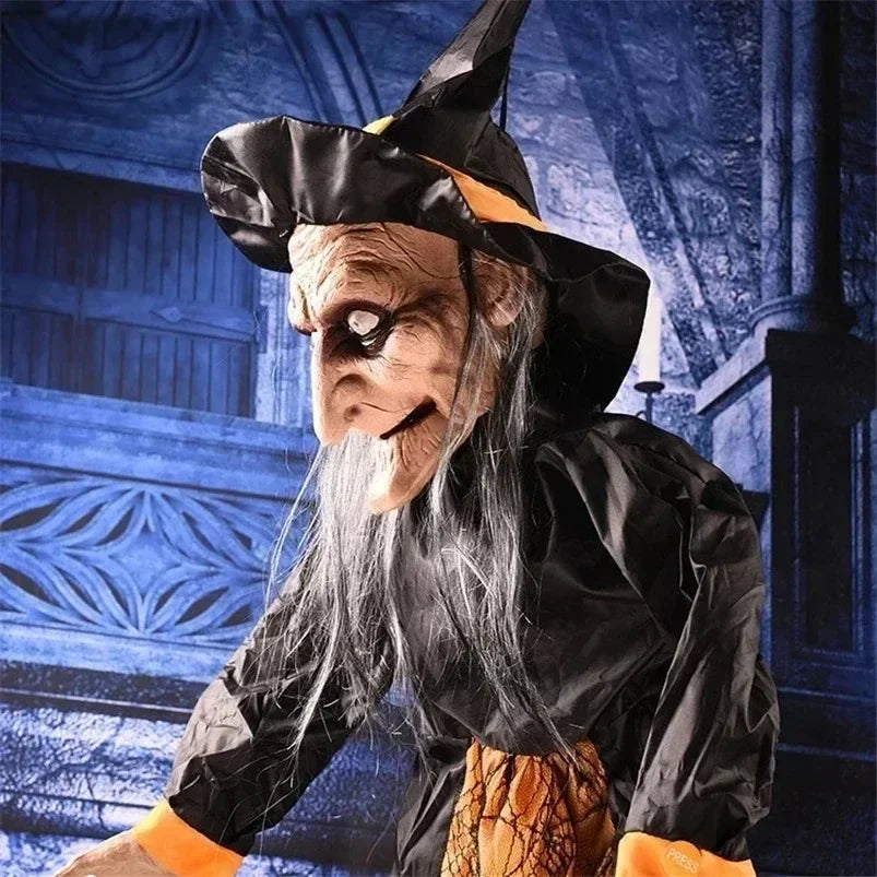 THEMEASHOP™-  Halloween Witch Ghost Decor Horror Pendant Glowing Prank Props Electric Toys Haunted House Bar Club Home Festival Decoration